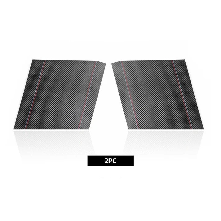 ALCANTARA / CARBON FIBER LEATHER B PILLAR COVER TRIM FOR F10 / F18 BMW 5 SERIES