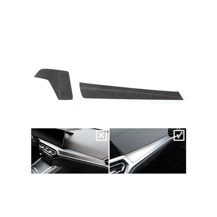 ALCANTARA / CARBON FIBER LEATHER DASH TRIM FOR G20 / G22 / G23 / G28 / G42 / G80 / G82 BMW 2 / 3 / 4 SERIES