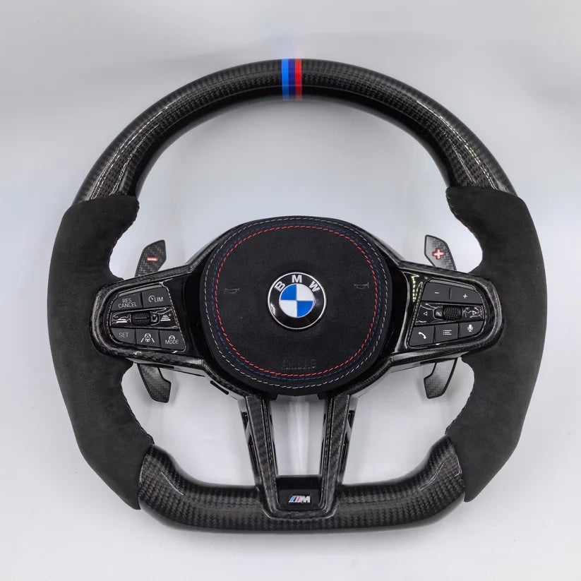 2025 LCI Style Custom Carbon Fiber Steering Wheel for G Chassis (Retrofit All G & F Chassis Models)