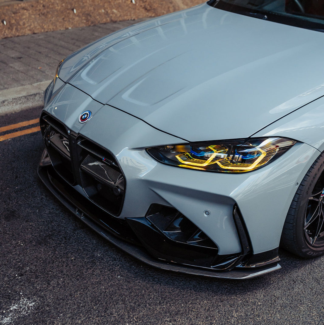 Adro Inc BMW G80, G81 M3 & G82, G83 M4 Front Splitter In Pre Preg Carbon Fibre For Adro Front Bumper