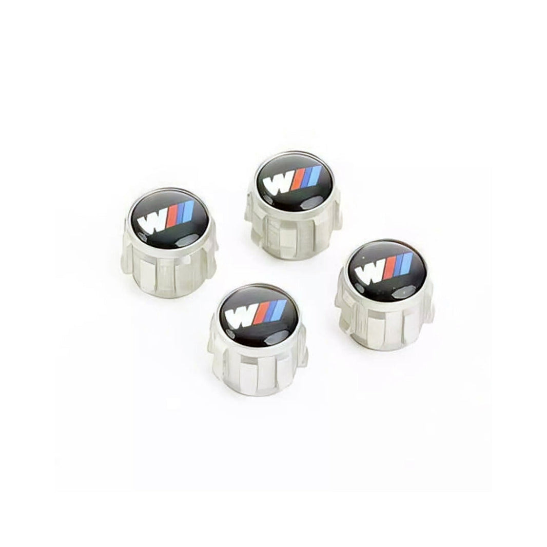Genuine BMW M Performance M Logo Wheel Tyre Air Valve Caps Dust Covers 36122447402 (Set of 4)