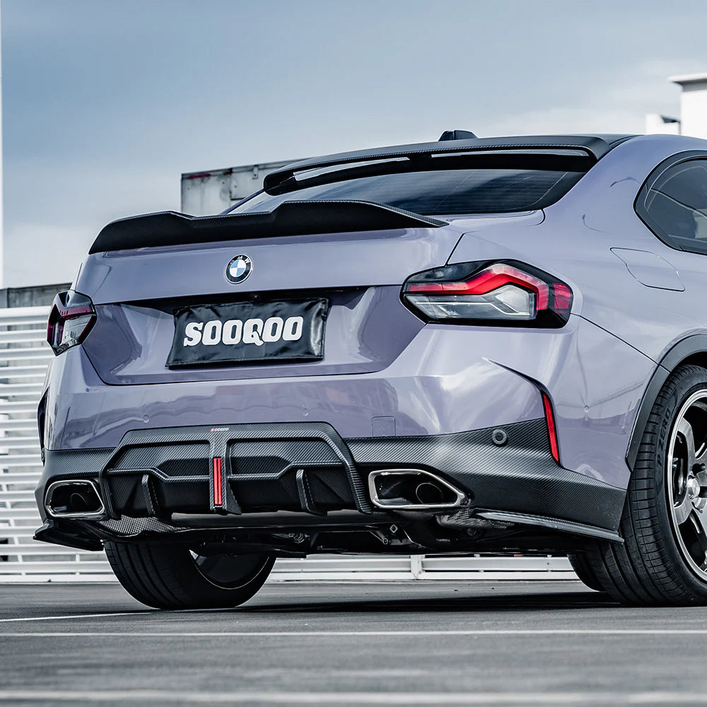 SOOQOO BMW G42 Prepreg Carbon Fiber Side Rear Diffuser