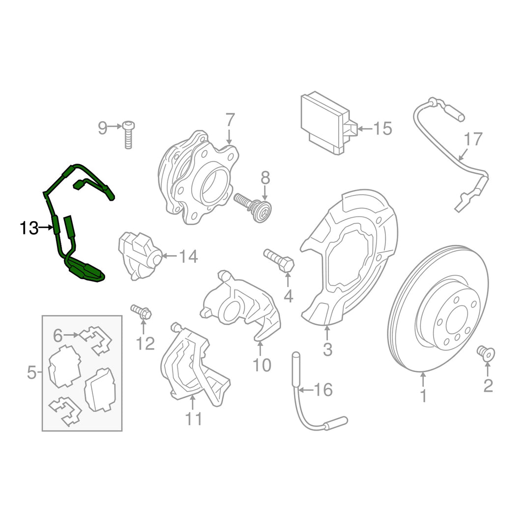 Genuine BMW X3/X3M Rear Brake Pad Wear Sensor 34356870350