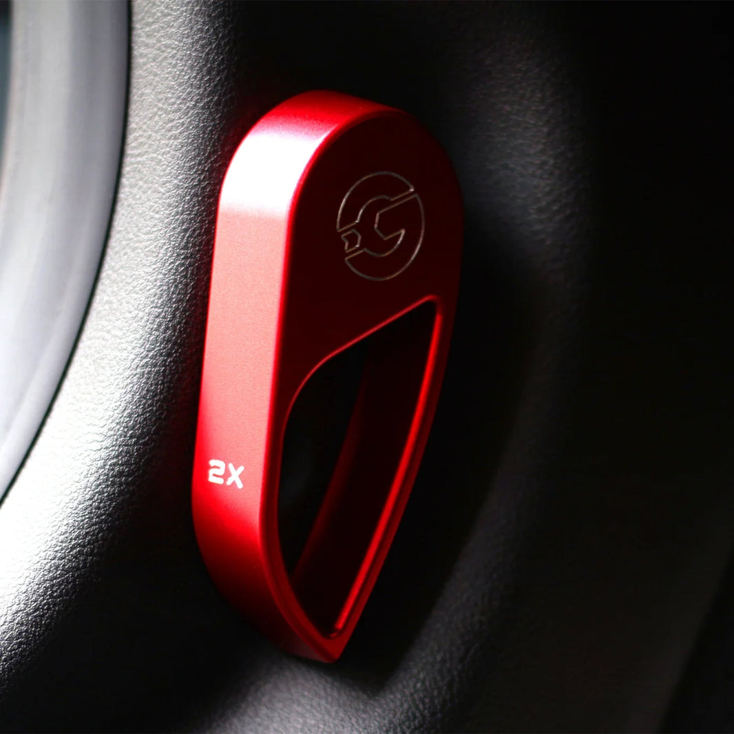 GoldenWrench BMW G8X Series Bonnet Hood Latch Handle In Red