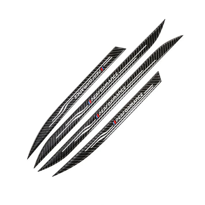 Carbon Fiber Style Door Sill Scuff Plates Trim For F10 5 Series BMW