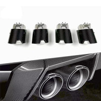 M Performance Style Stainless Steel Carbon Fiber Exhaust Tips for G80 / G82 M3 M4 BMW