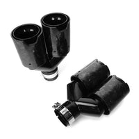 M Performance Style Forged Carbon Fiber Quad Exhaust Tips for F22 / F30 / F32 63MM Inlet