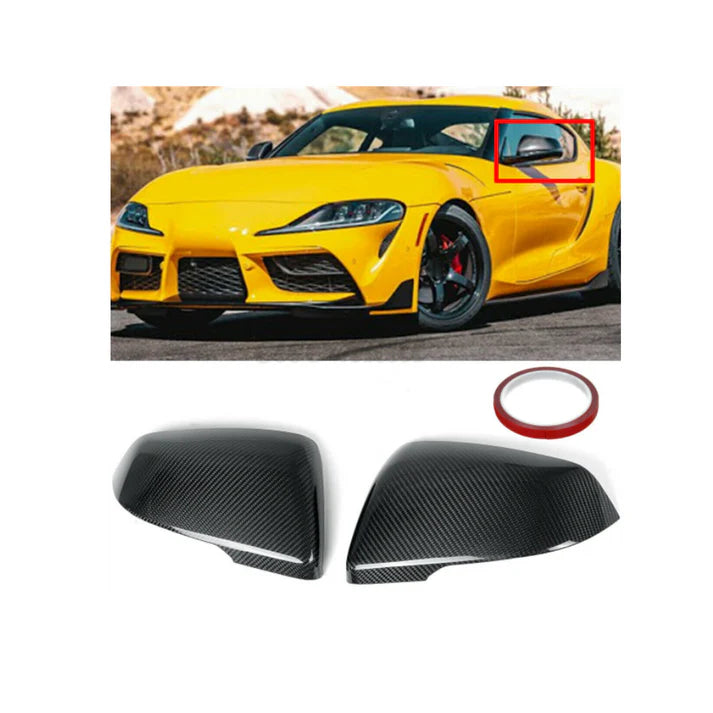 Carbon Fiber Mirror Caps for A90 / A91 Toyota Supra MK5