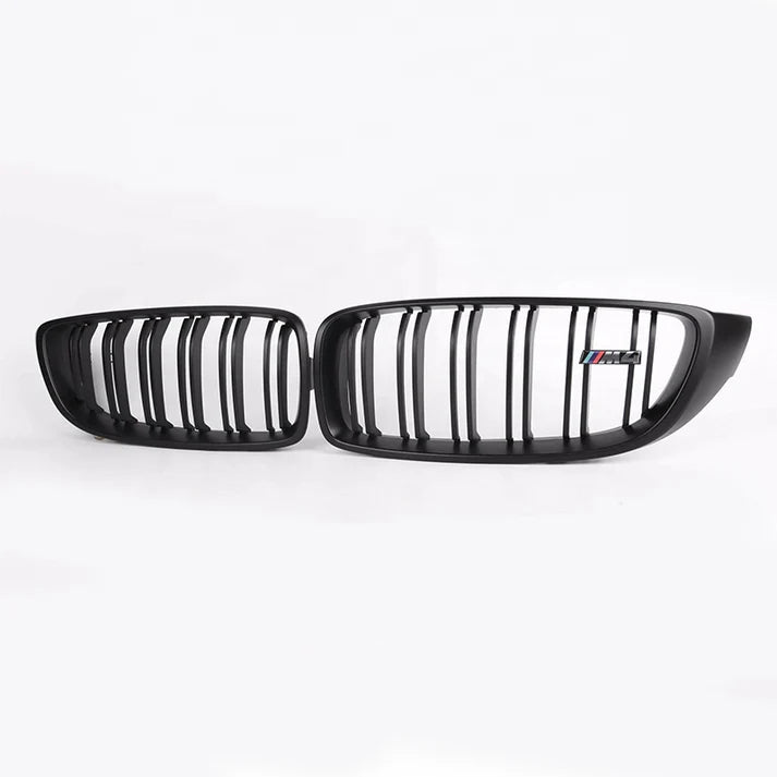 Gloss Black Double Slat Replacement Kidney Grille for F32 / F33 / F36 / F80 / F82 BMW 4 Series M3 M4