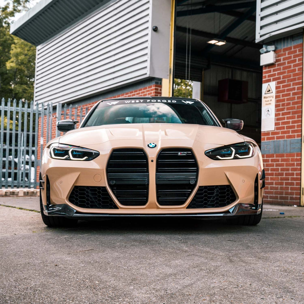 MHC+ BMW M3/M4 Performance Style Front Splitter In Pre Preg Carbon Fibre (G80/G81/G82/G83)