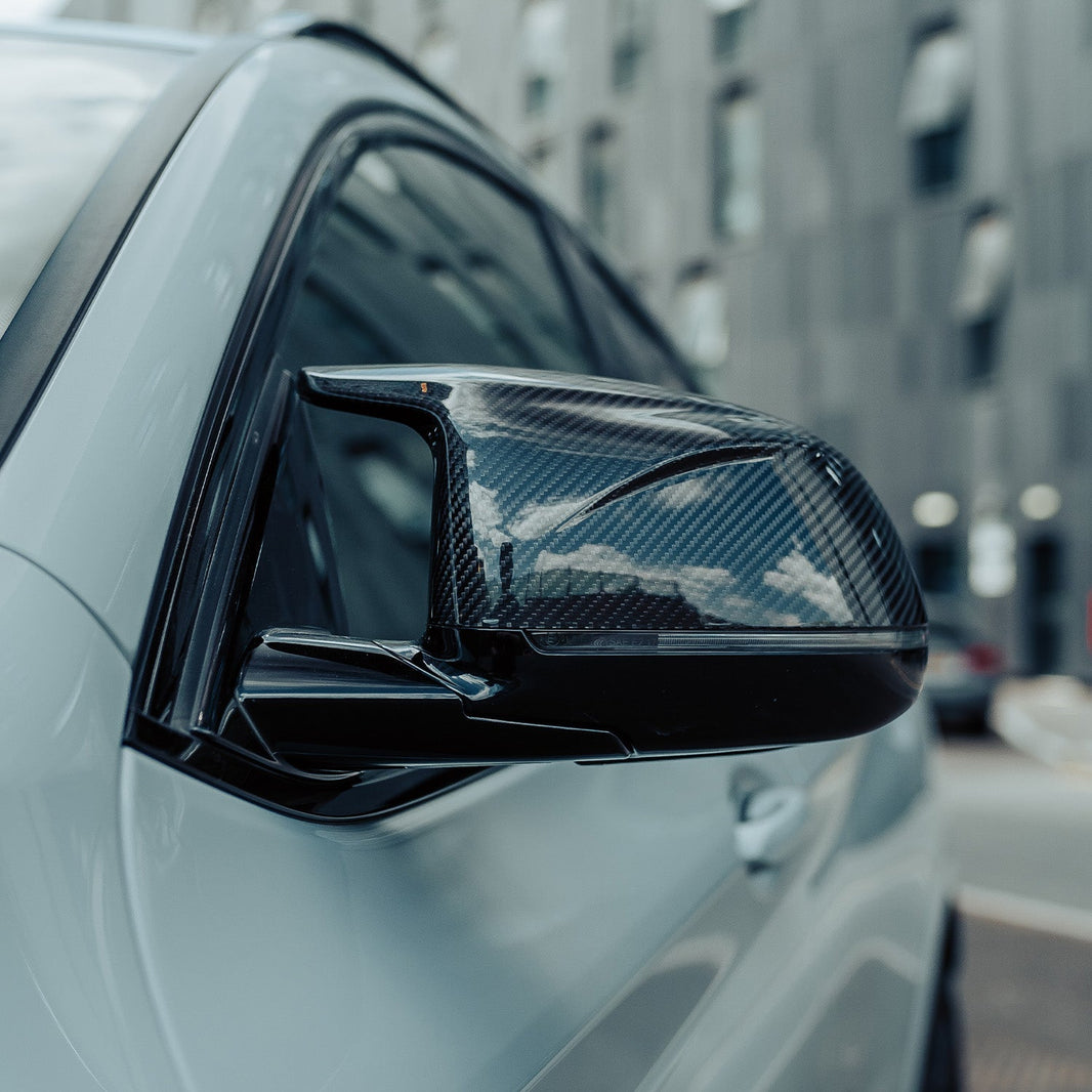MHC+ BMW X Series Wing Mirror Covers In Pre Preg Carbon Fibre (F97 X3M, F98 X4M, F95 X5M & F96 X6M)