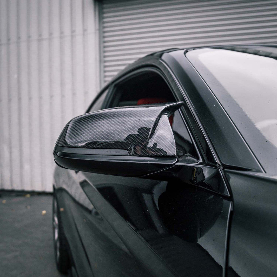 MHC+ BMW M-Style Wing Mirror Replacement Covers In Pre Preg Gloss Carbon Fibre for M-lites