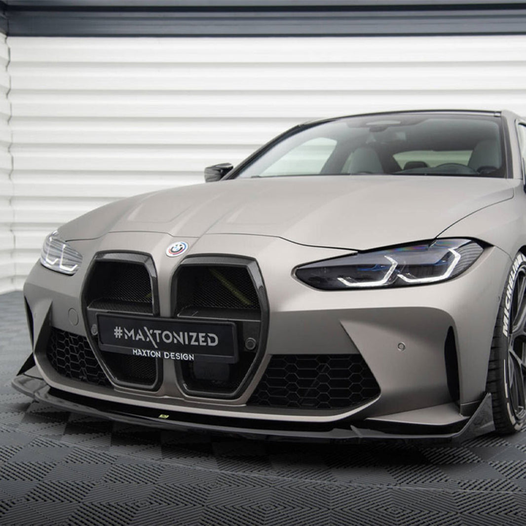 Maxton Design BMW M3/M4 V4 CSL Look Front Splitter In Gloss Black (G80/G81/G82/G83)