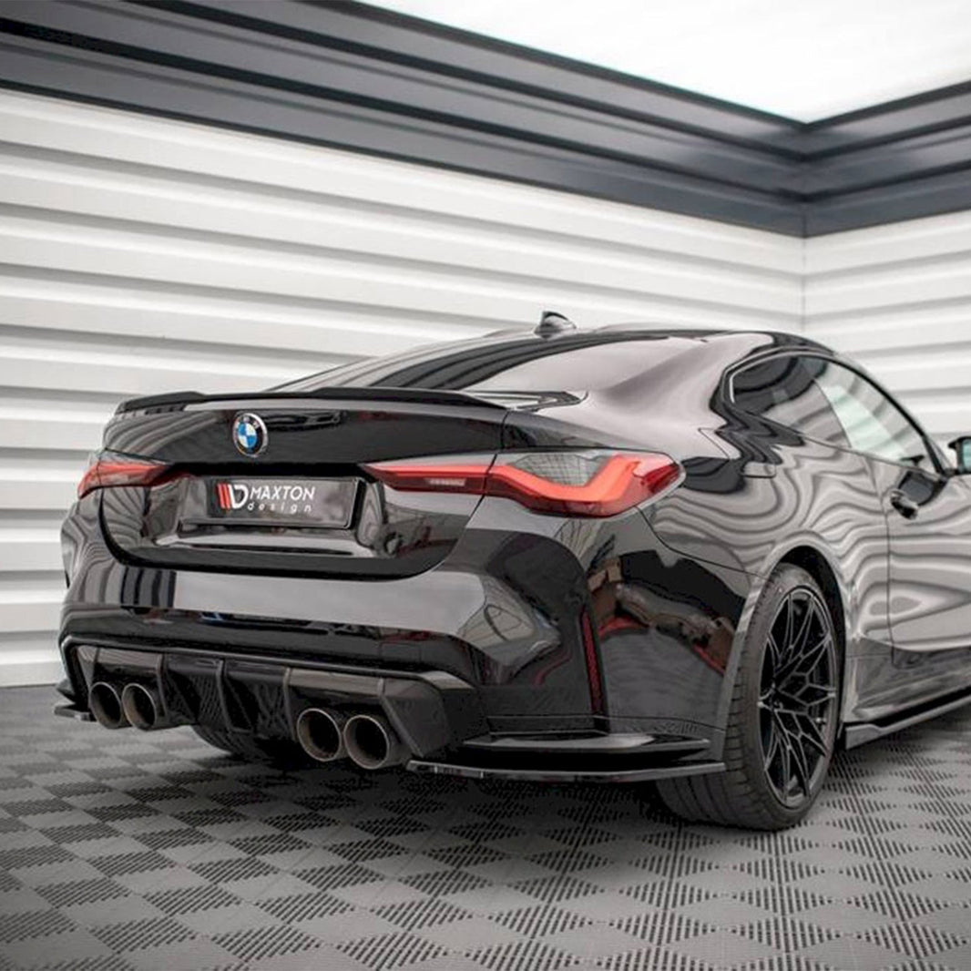 Maxton Design BMW M4 Rear Side Splitters In Gloss Black (G82/G83)