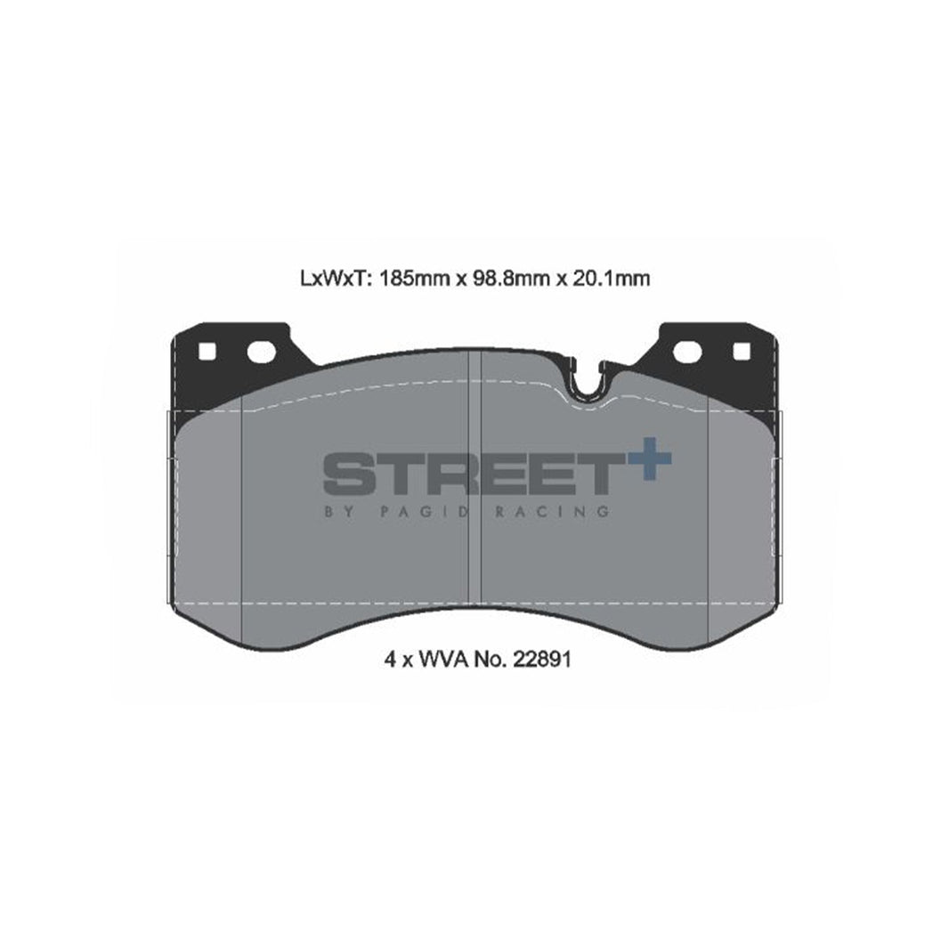 Pagid Street+ Front Brake Pads For BMW G8X M Vehicles (G87 M2, G80 M3 & G82 M4)