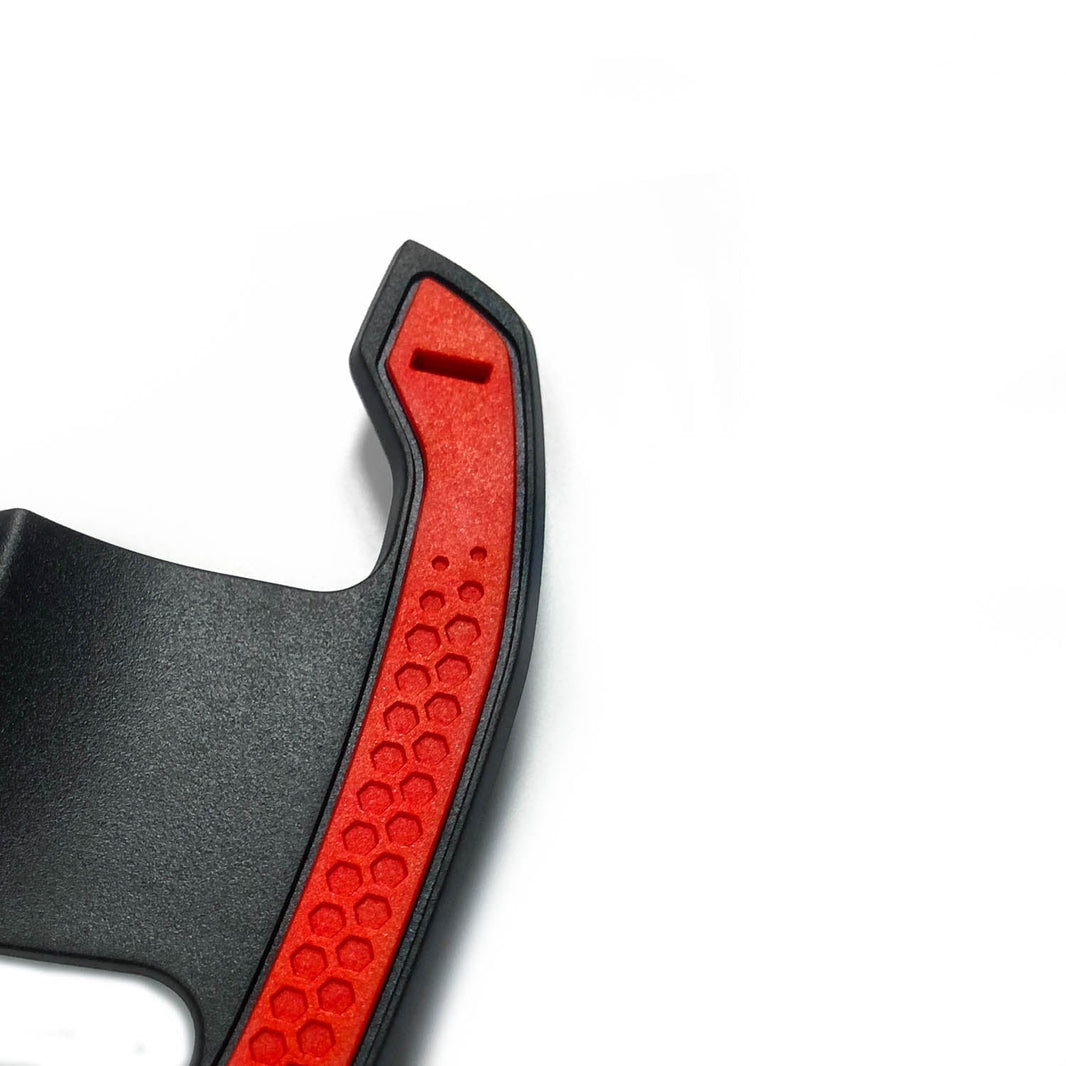 SHFT BMW F/G Series 'G8X Style' Automatic Paddle Shifters In Gloss Carbon Fibre With Red Details