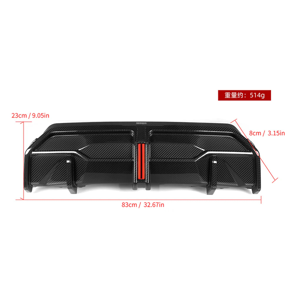 SOOQOO BMW G42 Prepreg Carbon Fiber Center Diffuser With Light