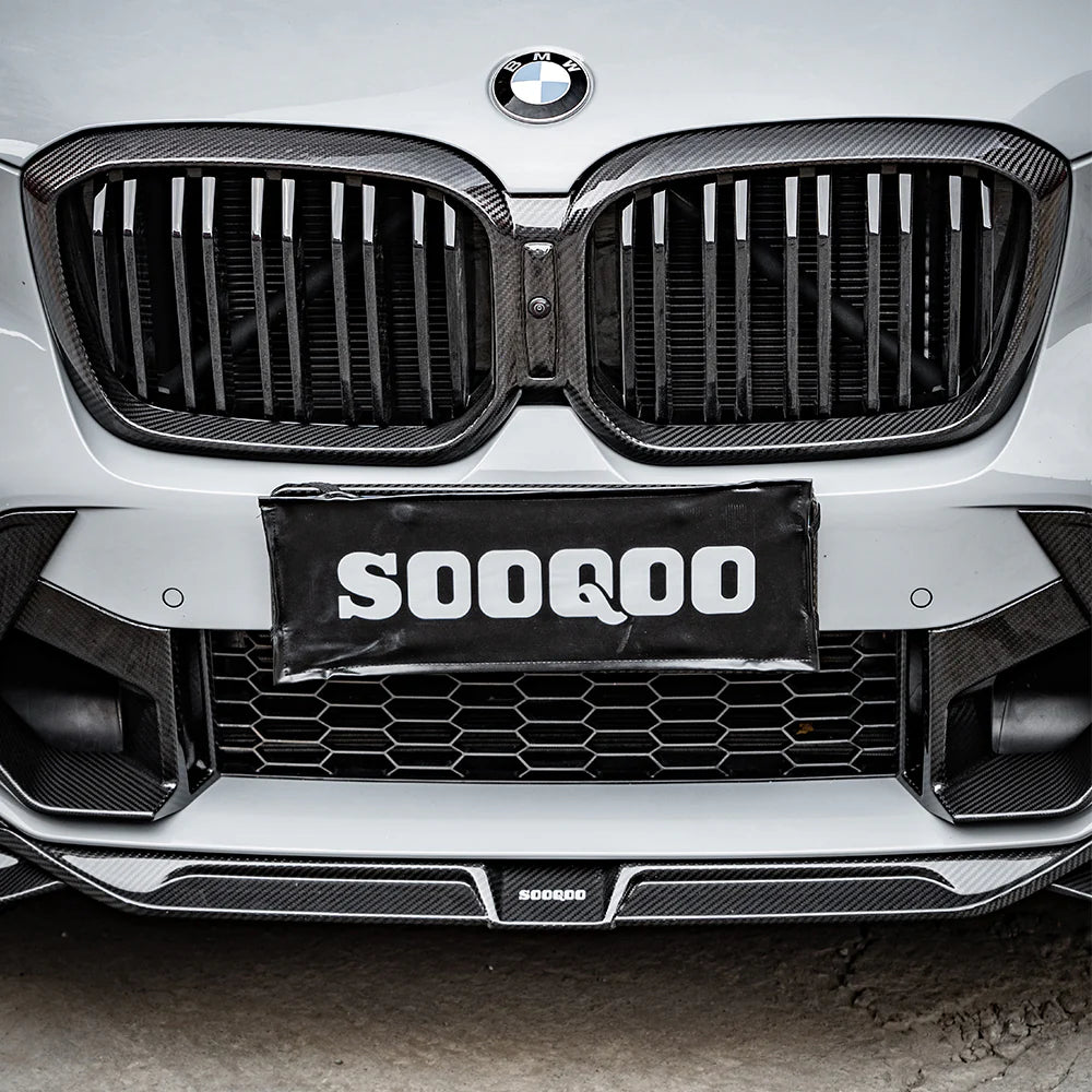 SOOQOO BMW X3M F97 X4M F98 LCI Type-A Prepreg Carbon Fiber Front Lip