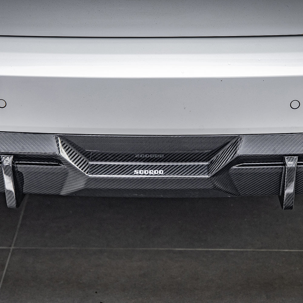 SooQoo BMW X3 G01 LCI Aggressive Rear Diffuser In Gloss Carbon Fibre