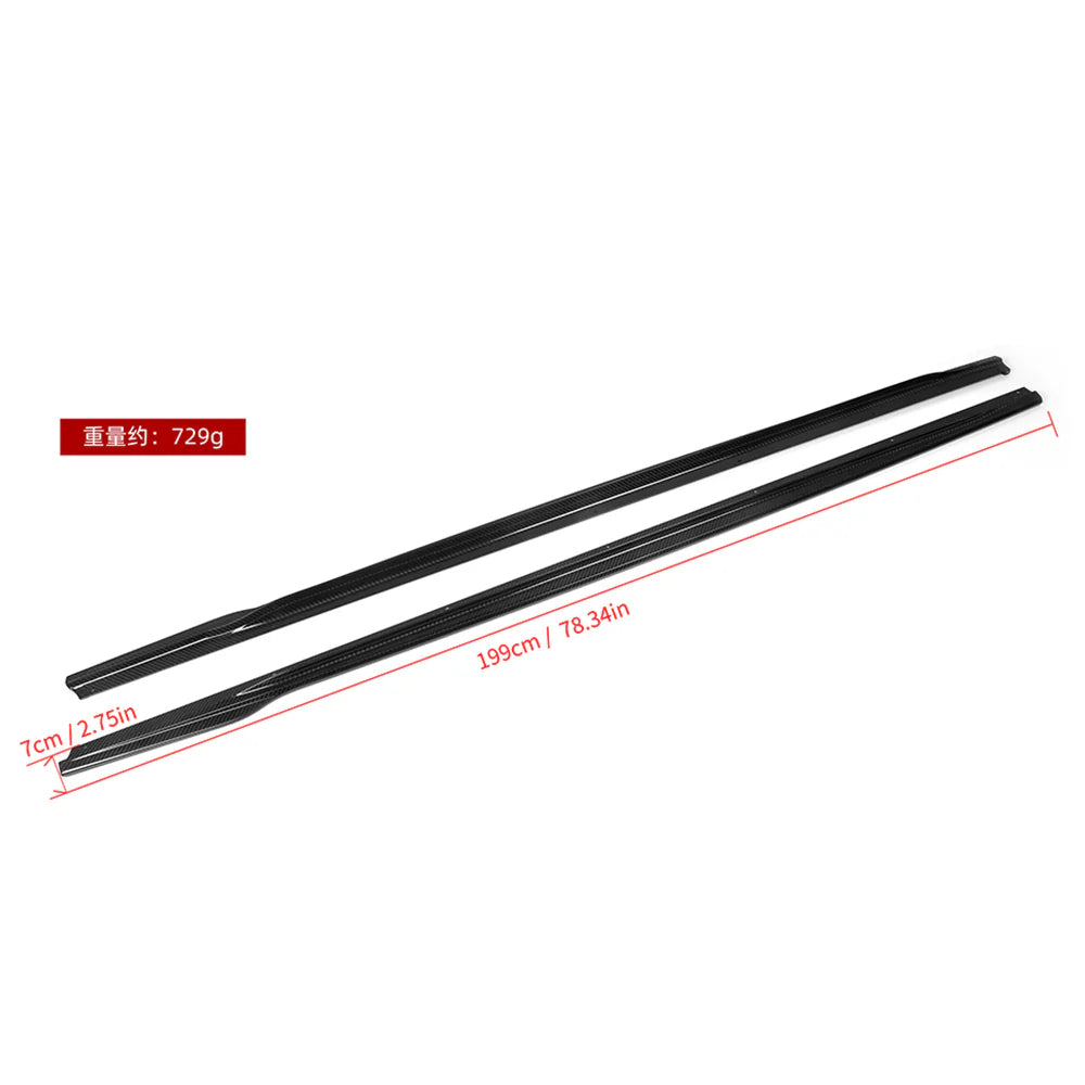 SOOQOO BMW G42 Prepreg Carbon Fiber Side Skirt