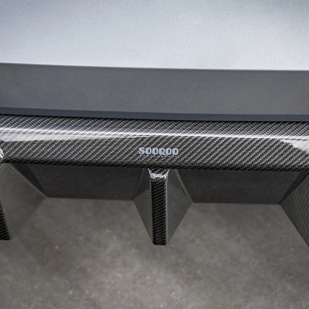 SOOQOO BMW M3 G80 G81 Type-B Prepreg Carbon Fiber Rear Diffuser Set