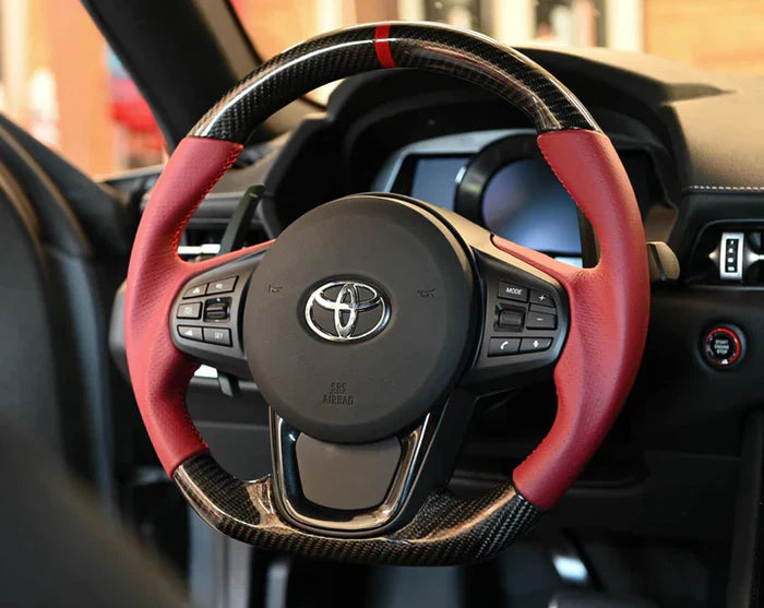 Custom Carbon Fiber LED Steering Wheel for A90 Toyota Supra MK5