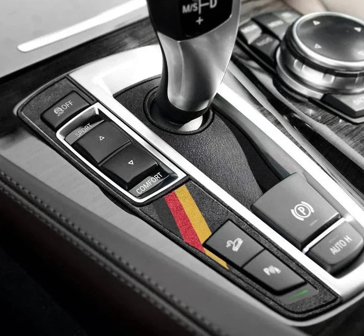 ALCANTARA GEAR SHIFTER SURFACE TRIM COVER FOR F10 / F07 / F01 / F02 / F25 / F26 BMW 5 / 7 / X3 / X4 Series