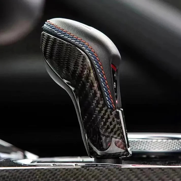 Dry Carbon Fiber Gear Shift Knob Cover for BMW G80 G82 G87 F97 F90 F91 F92 F93 F98
