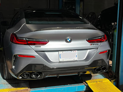 BMW Akrapovic Styled exhaust system for M850i 840i 840d G14 G15 G16  stainless with Carbon Tips