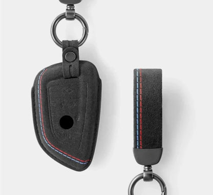 ALCANTARA KEY CASE / KEYCHAIN FOR E90 / E92 / F22 / F30 / F32 / F10 / G20 / G22 / G42 BMW 2 / 3 / 4 / 5 / 6 / 7 / 8 SERIES