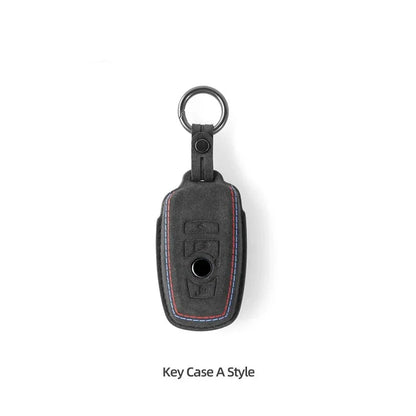 ALCANTARA KEY CASE / KEYCHAIN FOR E90 / E92 / F22 / F30 / F32 / F10 / G20 / G22 / G42 BMW 2 / 3 / 4 / 5 / 6 / 7 / 8 SERIES