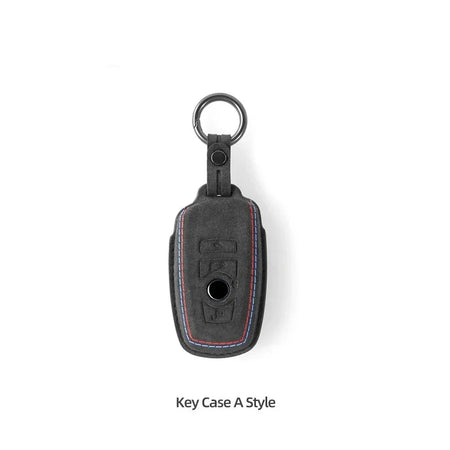 ALCANTARA KEY CASE / KEYCHAIN FOR E90 / E92 / F22 / F30 / F32 / F10 / G20 / G22 / G42 BMW 2 / 3 / 4 / 5 / 6 / 7 / 8 SERIES