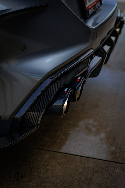 Akrapovic Style BMW F90 F91 F92 F93 M5 M8 Carbon and stainless Tips