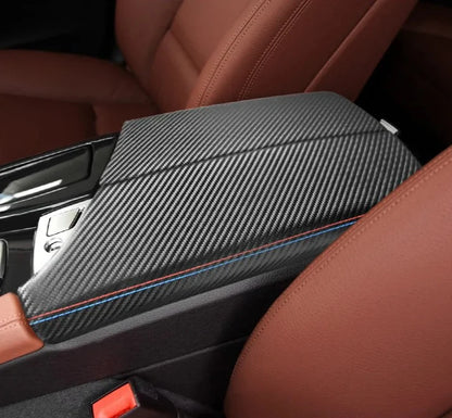 ALCANTARA / CARBON FIBER LEATHER ARMREST COVER TRIM FOR F10 / F18 BMW 5 SERIES