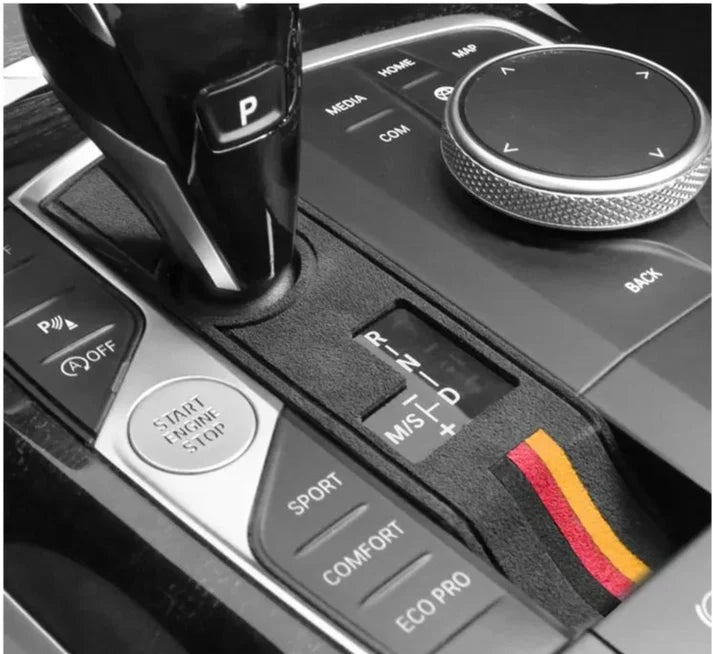 ALCANTARA GEAR SHIFTER SURFACE TRIM COVER FOR G01 / G05 / G06 / G07 / G20 / G22 / G26 / G29 BMW 3 / Z4 / X3 / X5 / X6 / X7