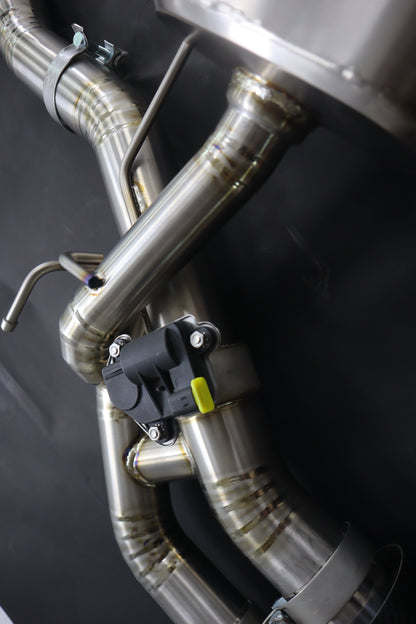 BMW G90 G99 M5 Akrapovic Style exhaust with tips stainless or Titanium