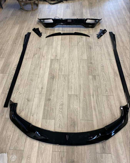 BMW G14 G15 G15 840i 840d M850i Gloss Black Diffuser side skirts front lip