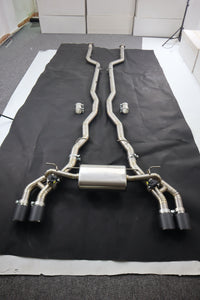 BMW G90 G99 M5 Akrapovic Style exhaust with tips stainless or Titanium