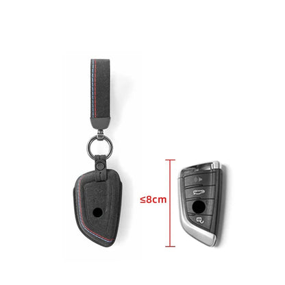 ALCANTARA KEY CASE / KEYCHAIN FOR E90 / E92 / F22 / F30 / F32 / F10 / G20 / G22 / G42 BMW 2 / 3 / 4 / 5 / 6 / 7 / 8 SERIES