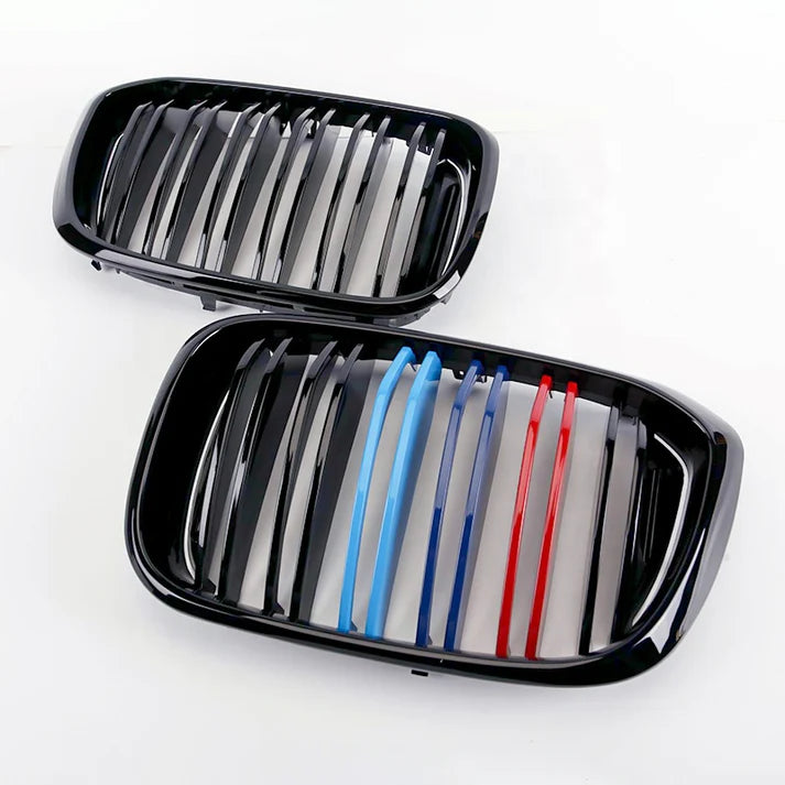 ABS GLOSS BLACK M STYLE DOUBLE SLAT GRILLE FOR G01 / G02 BMW X3 / X4 SERIES