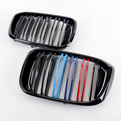 ABS GLOSS BLACK M STYLE DOUBLE SLAT GRILLE FOR G01 / G02 BMW X3 / X4 SERIES