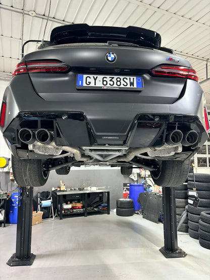 BMW G90 G99 M5 Akrapovic Style exhaust with tips stainless or Titanium