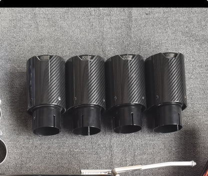BMW M3 M4 G80 G81 G82 Titanium exhaust in gold with gold tips it MP carbon tips in stock