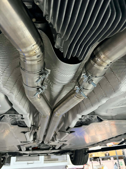 BMW G90 G99 M5 Akrapovic Style exhaust with tips stainless or Titanium