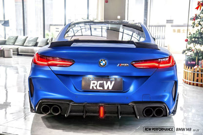 DRY CARBON FIBER FULL LEGNTH HIGH KICK STYLE REAR SPOILER FOR G15 F92 BMW M8 / M850I / 840I / 840d