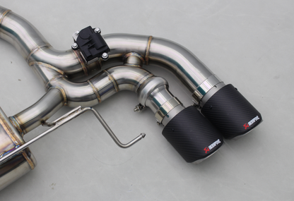 BMW Akrapovic Styled exhaust system for M8 M5 F90 F91 F92 F93 stainless with Carbon Tips