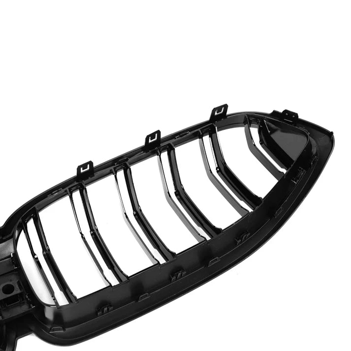 ABS GLOSS BLACK W/ M STRIPES DOUBLE SLAT GRILLE FOR G14 / G15 / G16 BMW M850I / 840I