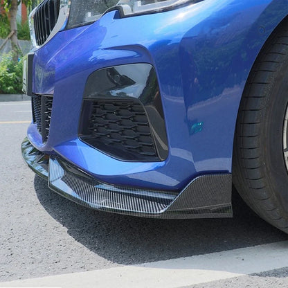 FD Style Carbon Fiber Look ABS Plastic Front Lip For G20 / G28 BMW 3 Series 330i M340i