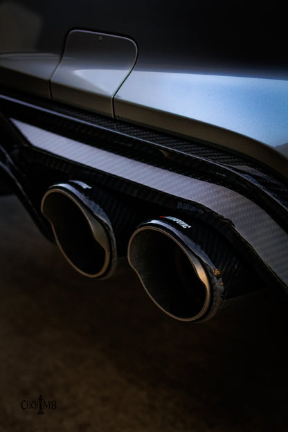 Akrapovic Style BMW F90 F91 F92 F93 M5 M8 Carbon and stainless Tips