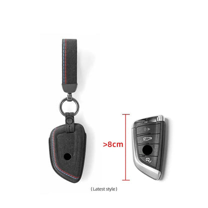 ALCANTARA KEY CASE / KEYCHAIN FOR E90 / E92 / F22 / F30 / F32 / F10 / G20 / G22 / G42 BMW 2 / 3 / 4 / 5 / 6 / 7 / 8 SERIES